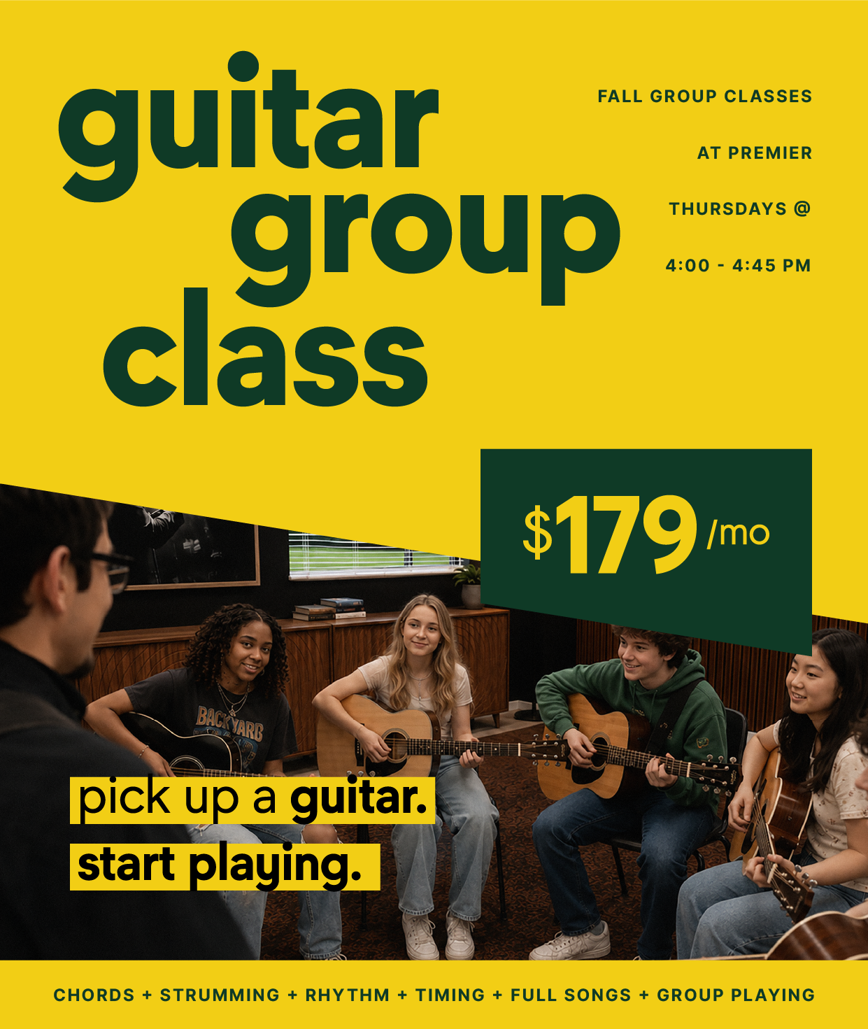 Premier Music Academy campaign creative